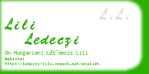 lili ledeczi business card